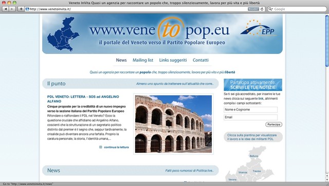 la home page del Portale