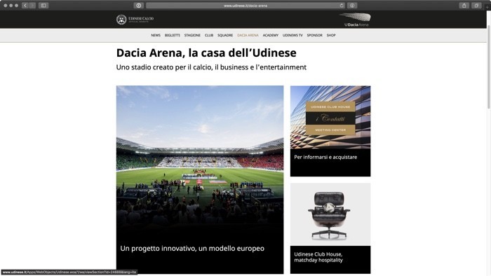 lo stadio Dacia Arena